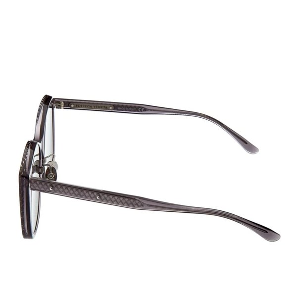 NIB Bottega Veneta Mirrored Sunglasses Silver Cat Eye Butterfly Woven Frame main image 2